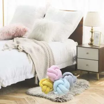 Yi-gog Knot Ball Pillow Plush Decor Cushion for All Ages