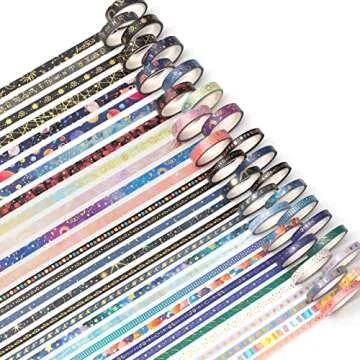 YUBX Galaxy Washi Tape Set 30 Rolls for DIY Crafts