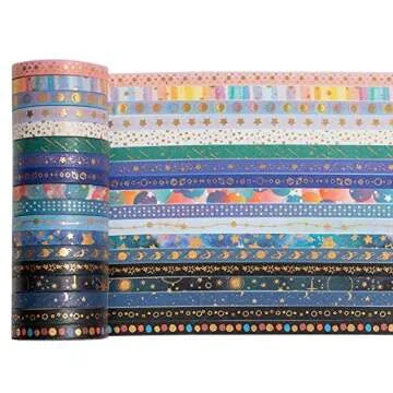 YUBX Galaxy Washi Tape Set 30 Rolls for DIY Crafts