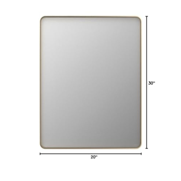 20”X30” Gold Bathroom Mirror for Elegant Decor
