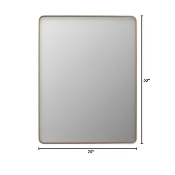20”X30” Gold Bathroom Mirror for Elegant Decor