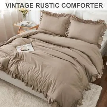 Andency Taupe California King Comforter Set 3 Pieces