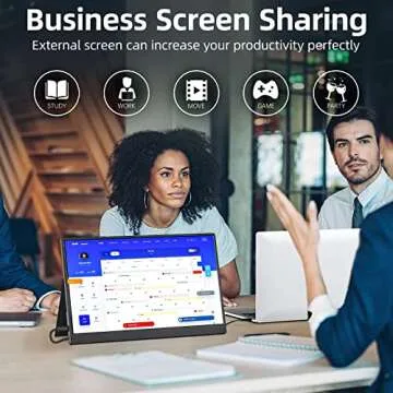 kksmart 15.6inch Portable Monitor, FHD 1080P USB-C IPS Computer Monitor with HDMI Type-C Speakers, External Monitor for Laptop/Mac/PC/Xbox/PS4/Phone Included Smart Cover, Black