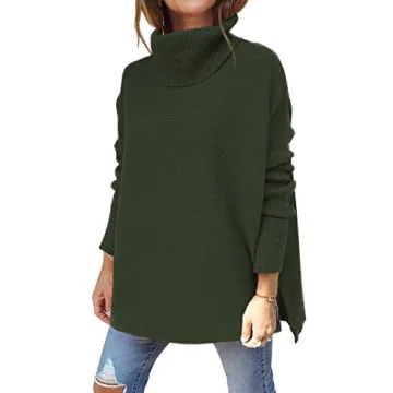 LILLUSORY Oversized Turtleneck Pullover Sweater - Cozy & Chic for Casual Wear