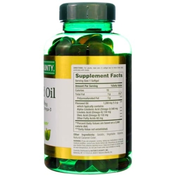 Nature's Bounty Flaxseed Oil for Heart Health, 1200mg, 125ct