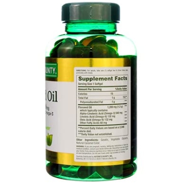 Nature's Bounty Flaxseed Oil for Heart Health, 1200mg, 125ct