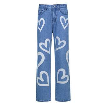 Women Patchwork Pants High Waist Bootcut Y2K Jeans