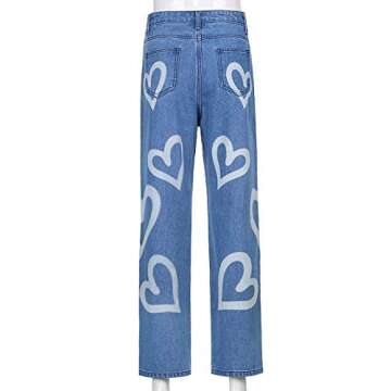 Women Patchwork Pants High Waist Bootcut Y2K Jeans