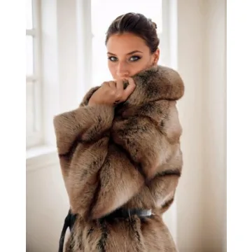 Tngan Warm Artificial Fur Overcoat for Women