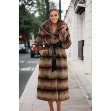 Tngan Warm Artificial Fur Overcoat for Women