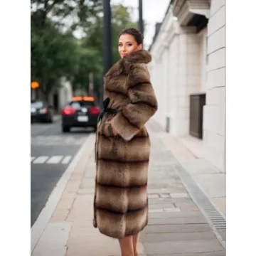 Tngan Warm Artificial Fur Overcoat for Women