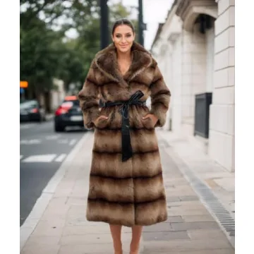 Tngan Warm Artificial Fur Overcoat for Women