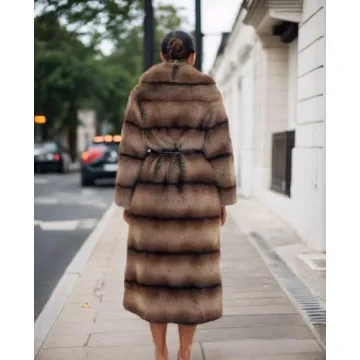 Tngan Warm Artificial Fur Overcoat for Women