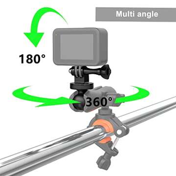 1" Ball Mount Adapter for Insta360 One X2, X, One R, RS, GO 2, GoPro Hero, Compatible with RAM Ball Head Mounts B Size Double Socket Arm