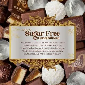 ChocZero Keto Hazelnut Truffle Variety Pack, Dark Milk and White Chocolate, No Added Sugar, Gluten Free, Holiday Gift Idea, 24 Truffles, 13oz