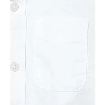 The Children's Place Baby Boys and Toddler Boys Short Sleeve Oxford Button Down Shirt, White, 5T