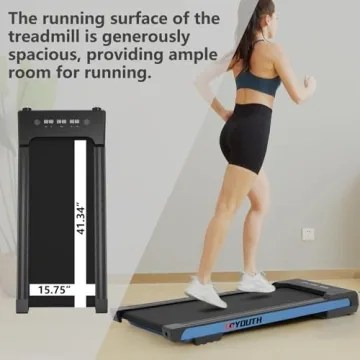 GOYOUTH Compact Under Desk Treadmill for Home Workouts