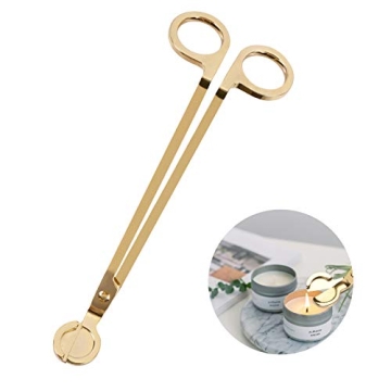 Elegant Harapu Candle Wick Trimmer in Polished Gold Finish