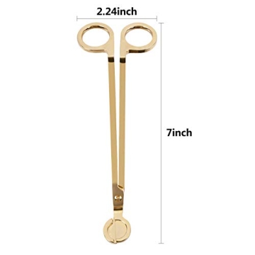 Elegant Harapu Candle Wick Trimmer in Polished Gold Finish