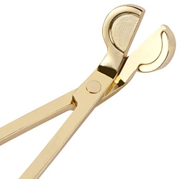 Elegant Harapu Candle Wick Trimmer in Polished Gold Finish