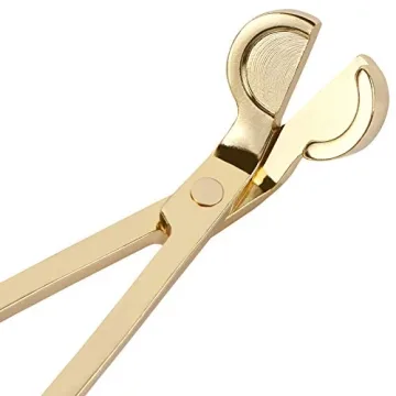 Elegant Harapu Candle Wick Trimmer in Polished Gold Finish