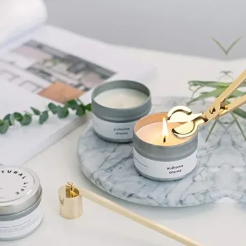 Elegant Harapu Candle Wick Trimmer in Polished Gold Finish