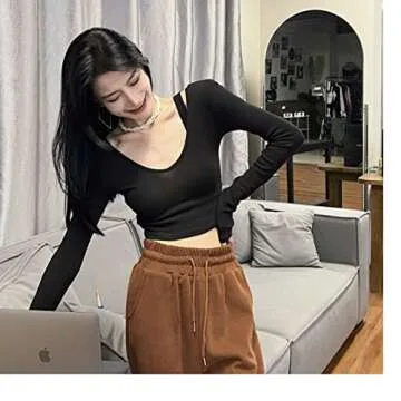 OQQ Women's Yoga Crop Top: Stylish & Comfort Fit