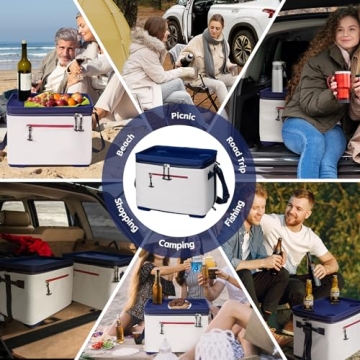 ADDIMOR Portable Insulated Cooler Bag with Cup Holders