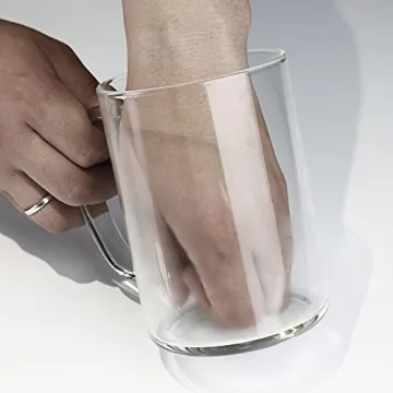 LUXU Glass Coffee Mugs Set of 2 - 27oz Versatile Beverage Glasses