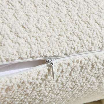 Rythome Cozy Throw Pillow Covers Set of 2 - 18" Ivory