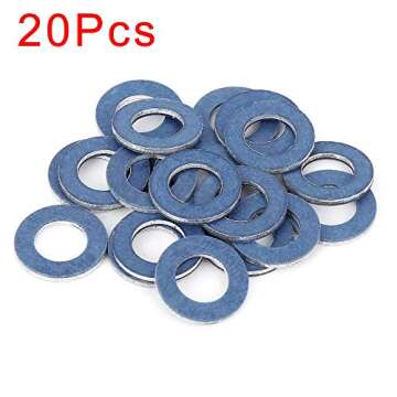 X AUTOHAUX 20pcs M12 Blue Oil Drain Plug Gaskets Replacement for Toyota 90430-12031