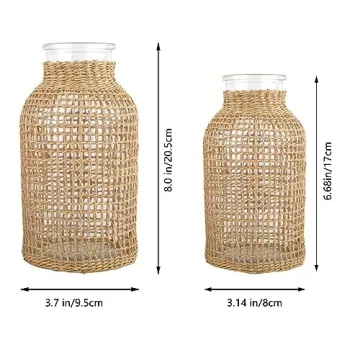 Elegant DOITOOL Glass Flower Vase Set for Home Decor