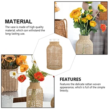 Elegant DOITOOL Glass Flower Vase Set for Home Decor