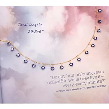 PEARLADA Dangle Evil Eye Belly Chain for Summer Style