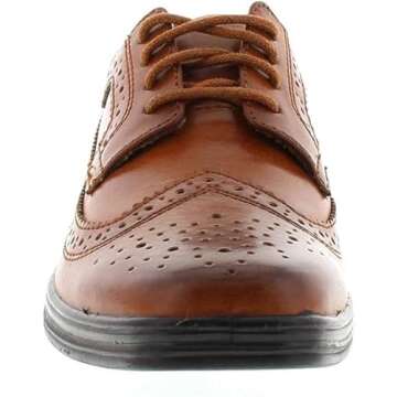 Deer Stags Boys' Ace Dress Comfort Wingtip Oxford/Luggage / 11 Little Kid/Medium