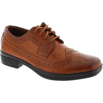 Deer Stags Boys' Ace Dress Comfort Wingtip Oxford/Luggage / 11 Little Kid/Medium