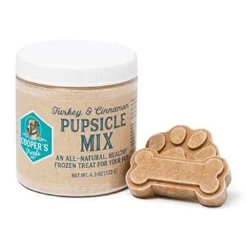 Cooper's Treats Pupsicle Starter Kit - Easy, Homemade Frozen Dog Treat Kit - Healthy, Delicious Dog Ice Cream Mix - Make Your Own Treats - Regular
