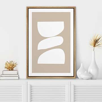 SIGNWIN Framed Canvas Print Wall Art Geometric Mid-Century Design for Living Room, Bedroom, Office -...