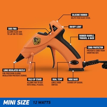 Gorilla Mini Hot Glue Gun Kit with Glue Sticks for Crafts