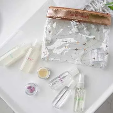 MIAMICA Rose Gold TSA Compliant Travel Kit for Women