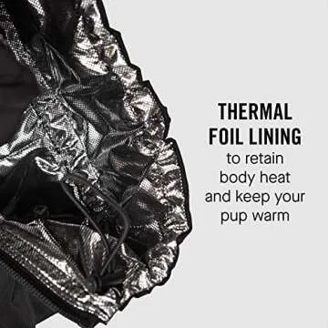 Canada Pooch Dog Snowsuit Thermal Dog Snow Jacket with Full Body Coverage Water-Resistant Easy On Dog Outdoor Onesie Warm Dog Bodysuit Pet Clothes - Black/Size 8