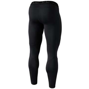 TSLA Men's Thermal Compression Pants, Athletic Sports Leggings & Running Tights, Wintergear Base Layer Bottoms, Thermal Black, X-Large
