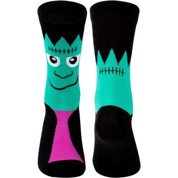 Halloween Novelty Crew Socks - 3 Pairs for Fun