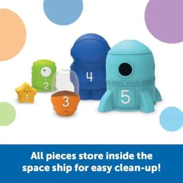 Learning Resources Nesting Space Surprise, 9 Pieces, Ages 18 Months+, Preschool Learning Activities, Toddler Learning Toys, Montessori Toys