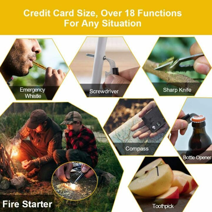 18-in-1 Credit Card Multitool for Dad - Ideal Gift