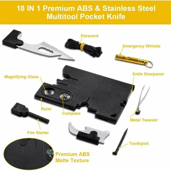 18-in-1 Credit Card Multitool for Dad - Ideal Gift