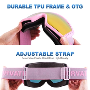 SH HORVATH Ski Snowboard OTG Goggles with Anti-Fog HD Lens