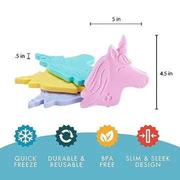 Cool Coolers Kids Lunch Box Ice Packs Multicolored 4 Pack