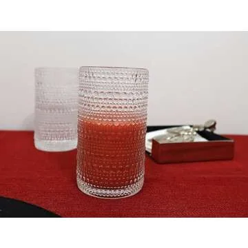 Glaver’s Hobnail Drinking Glasses Set of 4 Vintage Style