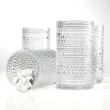 Glaver’s Hobnail Drinking Glasses Set of 4 Vintage Style